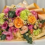 دسته گل رز هلویی - تصویر ۳