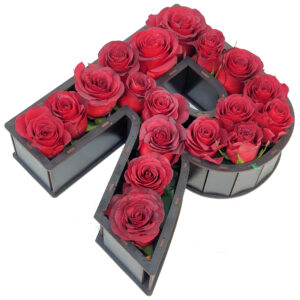 جعبه گل رز کلبه سن سون مدل حرف R